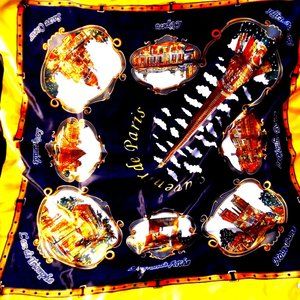 J. MICO SANCHO Souvenir Perfume Motif Scarf